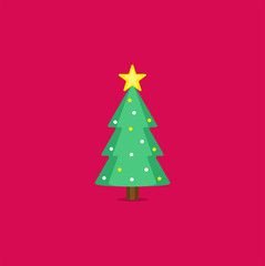 Christmas tree vector winter