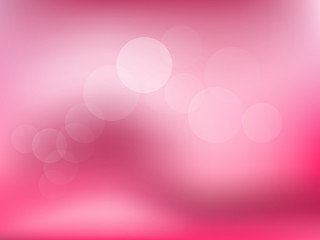 Abstract pink background with circular bokeh, vector illustration