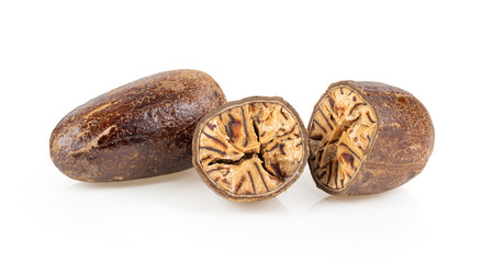 Nutmeg isolated on white background