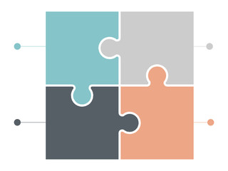 jigsaw puzzle or autism puzzle piece symbol flat vector icon for apps and websites