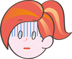 女性　顔　表情