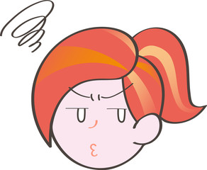 女性　顔　表情