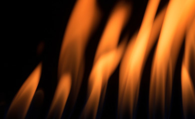 fire flames on black background