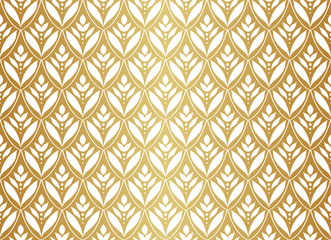 Vector Classic Floral art nouveau Seamless pattern. Stylish abstract art deco texture.