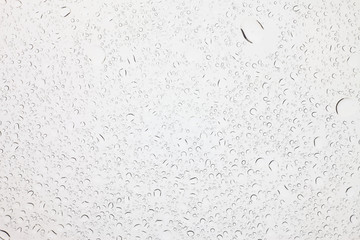 Rain droplets on glass background, Water drops on glass.