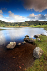 Fototapeta na wymiar Summer view over Watendlath Tarn, Lake District National Park, Cumbria, England, UK