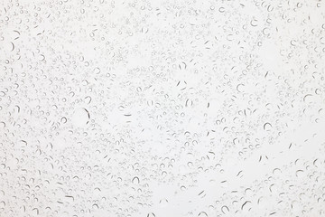 Rain droplets on glass background, Water drops on glass.