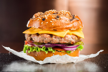 An american burger