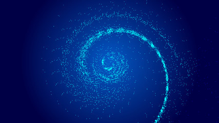 The universe vortex constructed by the movement trajectory of luminescent particles and the abstract background of network technology big data
