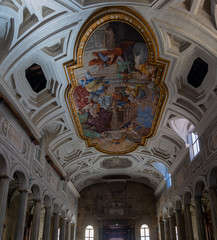 Painting on ceiling in basilica San Pietro in Vincoli