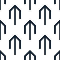 Seamless pattern with dark ethnic elements