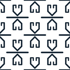 Seamless pattern with dark ethnic elements