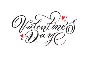 Vector illustration. Valentine's day vector design for greeting cards and posters. The inscription is made by hand, lettering.