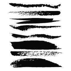 Vector brush stroke. Hand drawn brush stroke. Ink splash vector. Real paint imitation