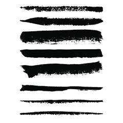 Vector brush stroke. Hand drawn brush stroke. Ink splash vector. Real paint imitation