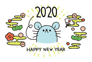2020年賀状 ねずみ