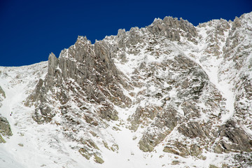 冬の千畳敷カール　雪山と雪原