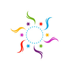 Firework line icon and happy new year firework vector design, Creative icon, design concept