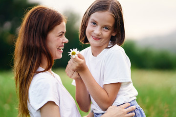 mother and daughter in the park