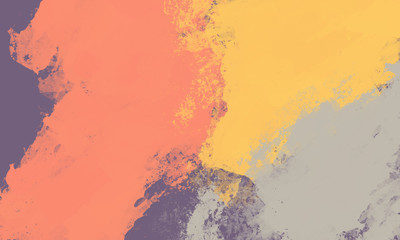 Abstract painting on canvas with a brush stroke texture. orange & yellow painting for background