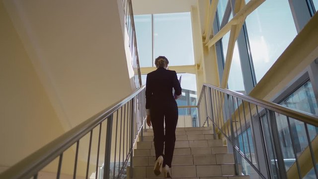 Business lady going to work