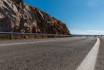 greece road along the ocean