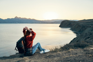 woman on the beach