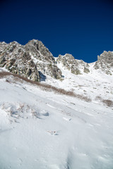 千畳敷カール　冬の雪原の様子　快晴