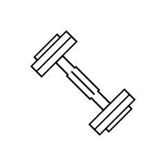 barbell icon design vector. Modern style