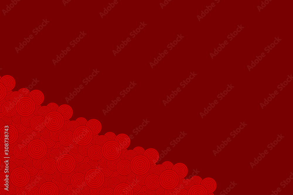 Wall mural the abstract textured background is composed of red circles