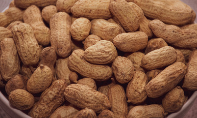 peanuts on a white background