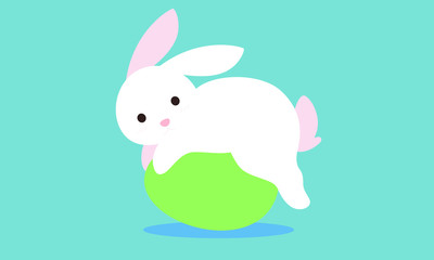 bunny with easter egg