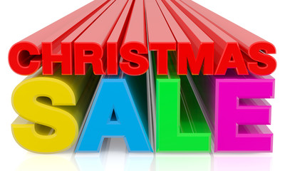 CHRISTMAS SALE word on white background 3d rendering