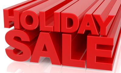 HOLIDAY SALE word on white background 3d rendering