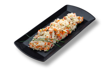 Delicious risotto with vegetables