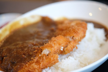  Rice with pork cutlet (Tonkatsu) and curry
