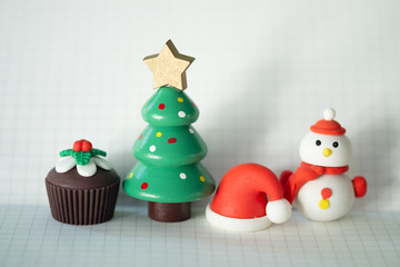 Decorative objects for Xmas and New Year holiday.