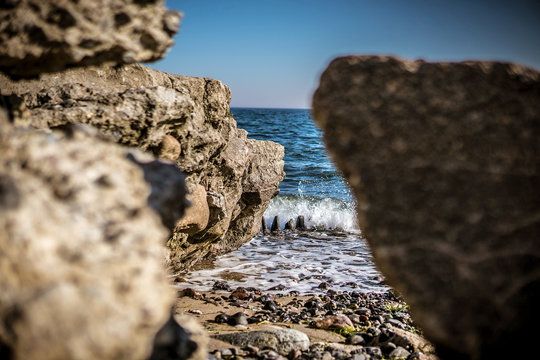 Felsen am Strand / D&auml;nemark Gedser Odde