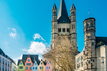 COLOGNE, GERMANY- March 14, 2018 : Old Market in Cologne, Germany.