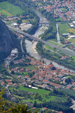 Solagna vom Monte grappa aus gesehen in Italien