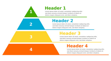 Pyramid infographic chart business design - obrazy, fototapety, plakaty