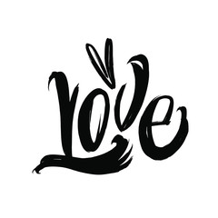 Love. Valentine's Day. Great lettering and calligraphy for greeting cards, stickers, banners, prints and home interior decor.