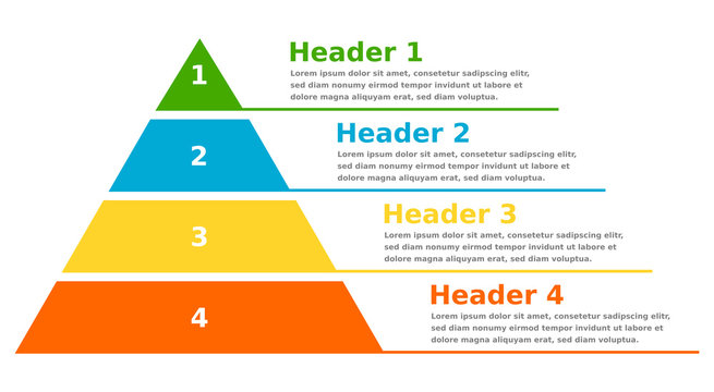 Pyramid infographic chart business design