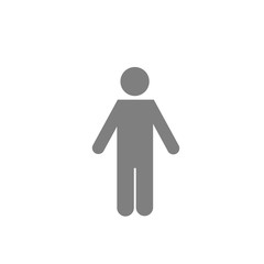 Obraz premium Man isolated sign on white background
