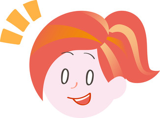 女性　顔　表情