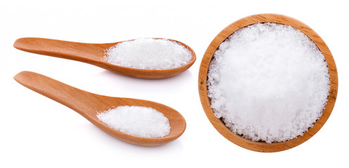 sea salt isolated on white background