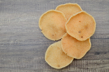 Prawn crackers in snack food