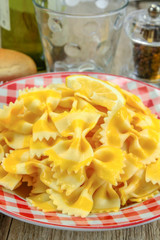 pasta dish with lemon