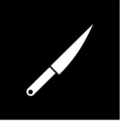 kitchen knife on black background