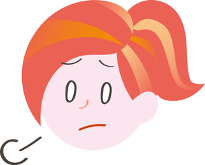 女性　顔　表情